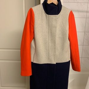 Jcrew color-block coat